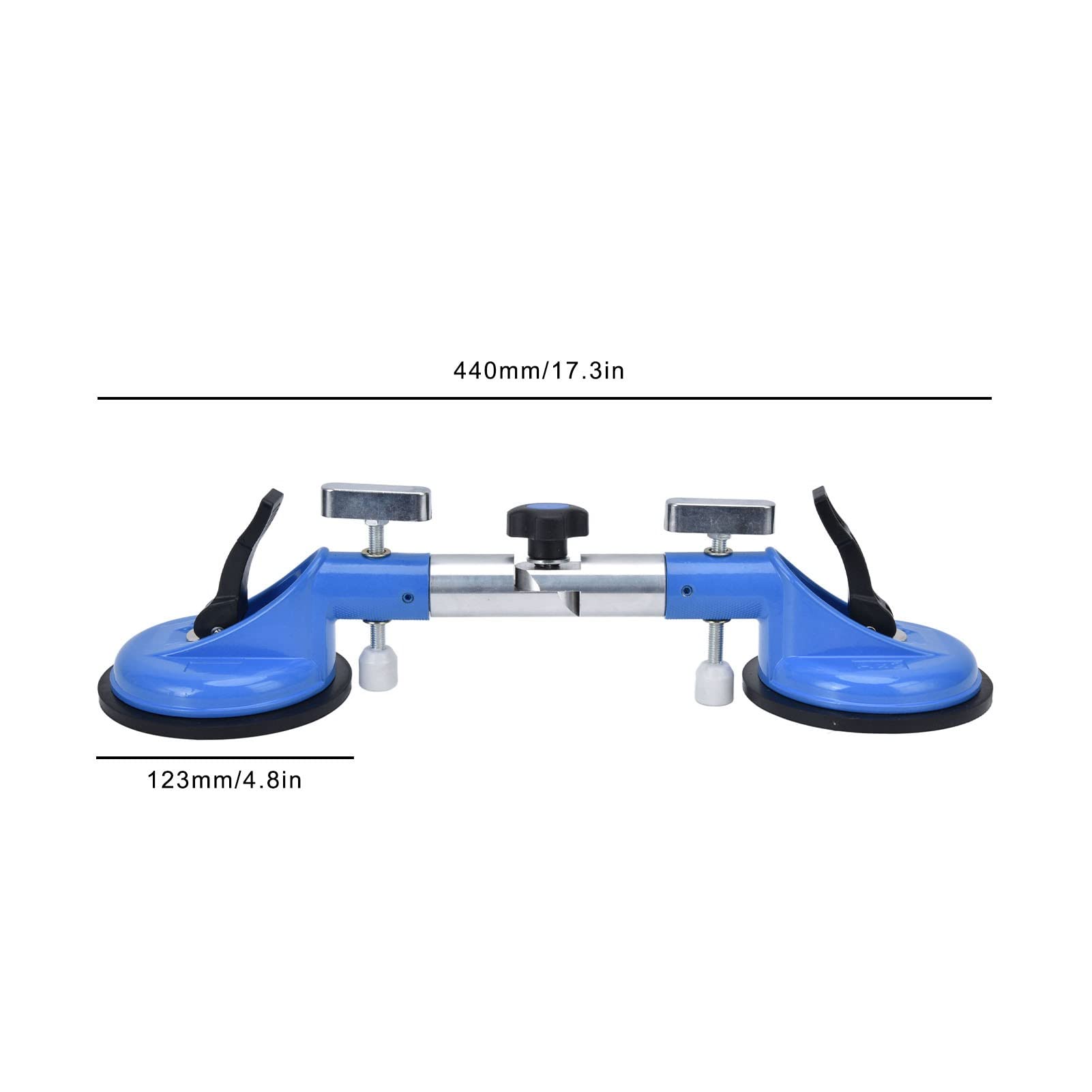 Ventosa de Vidrio, Ventosa de Vacío, Soporte para Espacio en El Piso, Mango de ABS para Levantar Vidrio, Piso, Ventana, Azulejo, Granito, Mover y Levantar Objetos