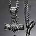 Finrezio Mjolnir Collar de Acero Inoxidable 316L para Hombre Niño Vikingo Odin...