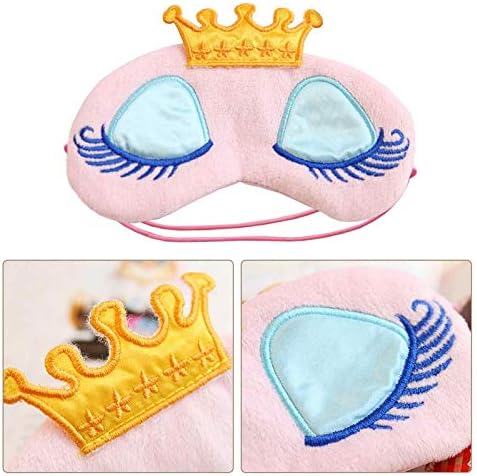 Miniatura 2 de Paquete de 2 antifaz para dormir para mujeres y niñas, con corona de princesa, pestañas para cosplay, para viajes, fiestas