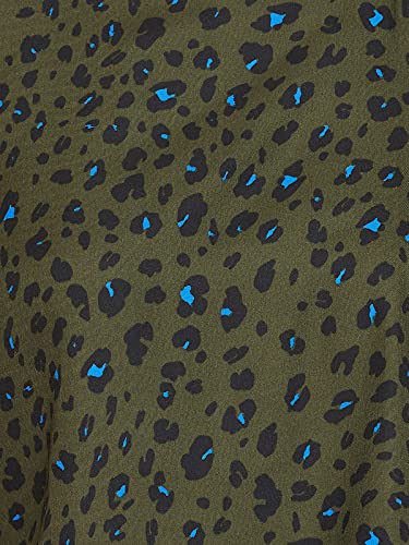 Image of Clovia Women's Satin Animal Print Crop Top & Pyjama
