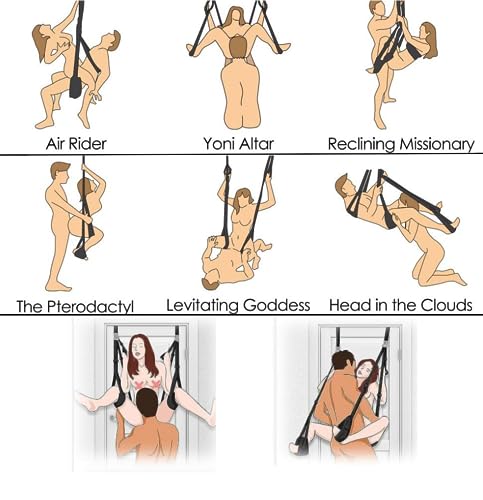 Dehigh Sex Swing Adult Couples Sex Door Swing, Portable Sex Swings With Wider And Thicker Pads. Sex Position Furniture With Adjustable Straps That Can Hold Up To 300 Lbs. #TOP1