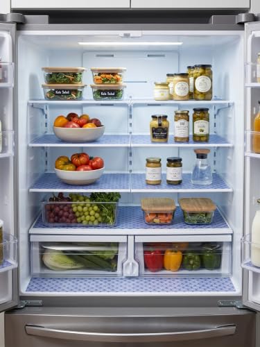 Image of [New Launch] Porslin PEVA Shelf & Drawer Liner Roll (45cm x 5m) - Waterproof, Non-Adhesive Cabinet Mat with Modern Pattern - Non-Slip, Washable, Easy Cut, Food-Safe Protective Paper for Kitchen Fridge
