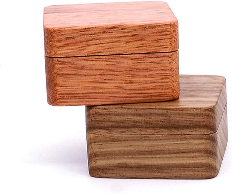 Men Suit Wooden Cufflink Gift Box Portable Sleeve Button Jewelry Walnut Wood Keepsake Storage Box, as the picture shows