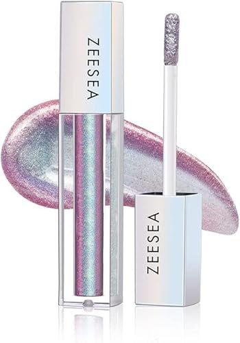 Zeesea Glitter Galaxy Colored Liquid Eyeshadow, Dazzling Shimmer Eye Makeup, High Pigmented & Long Lasting (08 Blue Streetlight) #TOP8