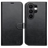 OCASE Kompatibel für Samsung Galaxy S26 Ultra Hülle Premium Lederhülle Klappbar RFID Schutzhülle Tasche Magnet Kartenfach Standfunktion Klapphülle Handyhülle Schwarz