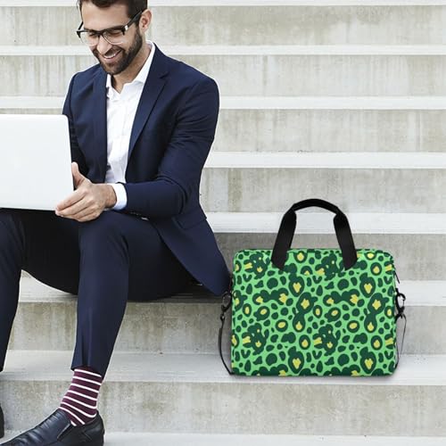 Bolso para laptop con cierre y correa 15.6" estampado leopardo miniatura 3