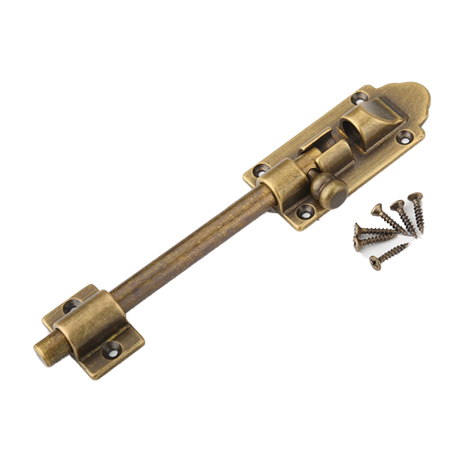 YDHSIKK Door Lock Bolt, Door Cylindrical Sliding Barrel Bolt Latch 10.5x2x4.5cm Antique Copper Mounting Screws(Antique Copper,10.5cm)