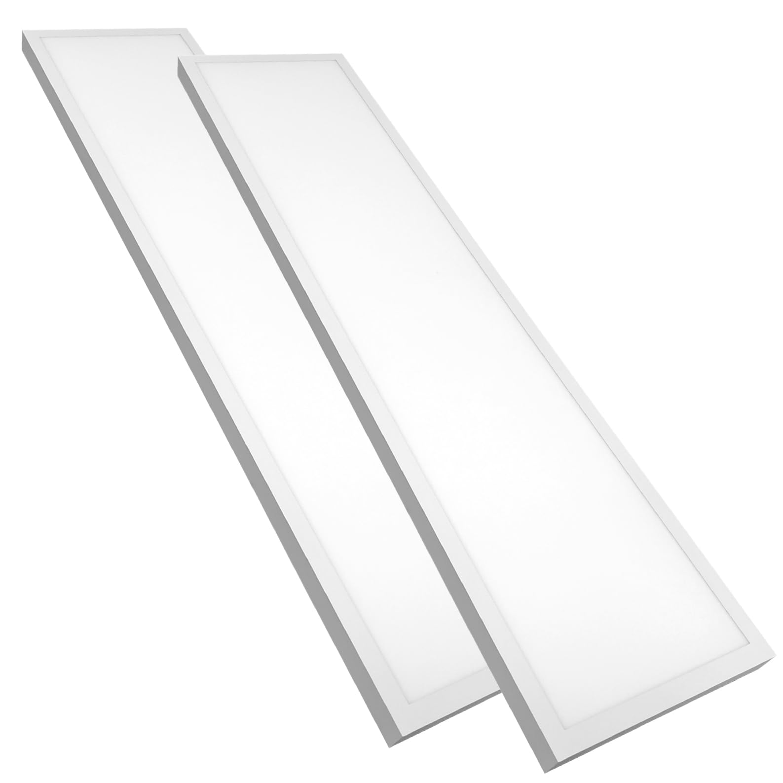 LED ATOMANT Confezione da 2 Kit Cornice per Montaggio a Soffito + Pannello LED 120x30cm 48W, CCT (Selettore di Colore Bianco Caldo, Neutro e Freddo), 5000 Lumen, Driver incluso