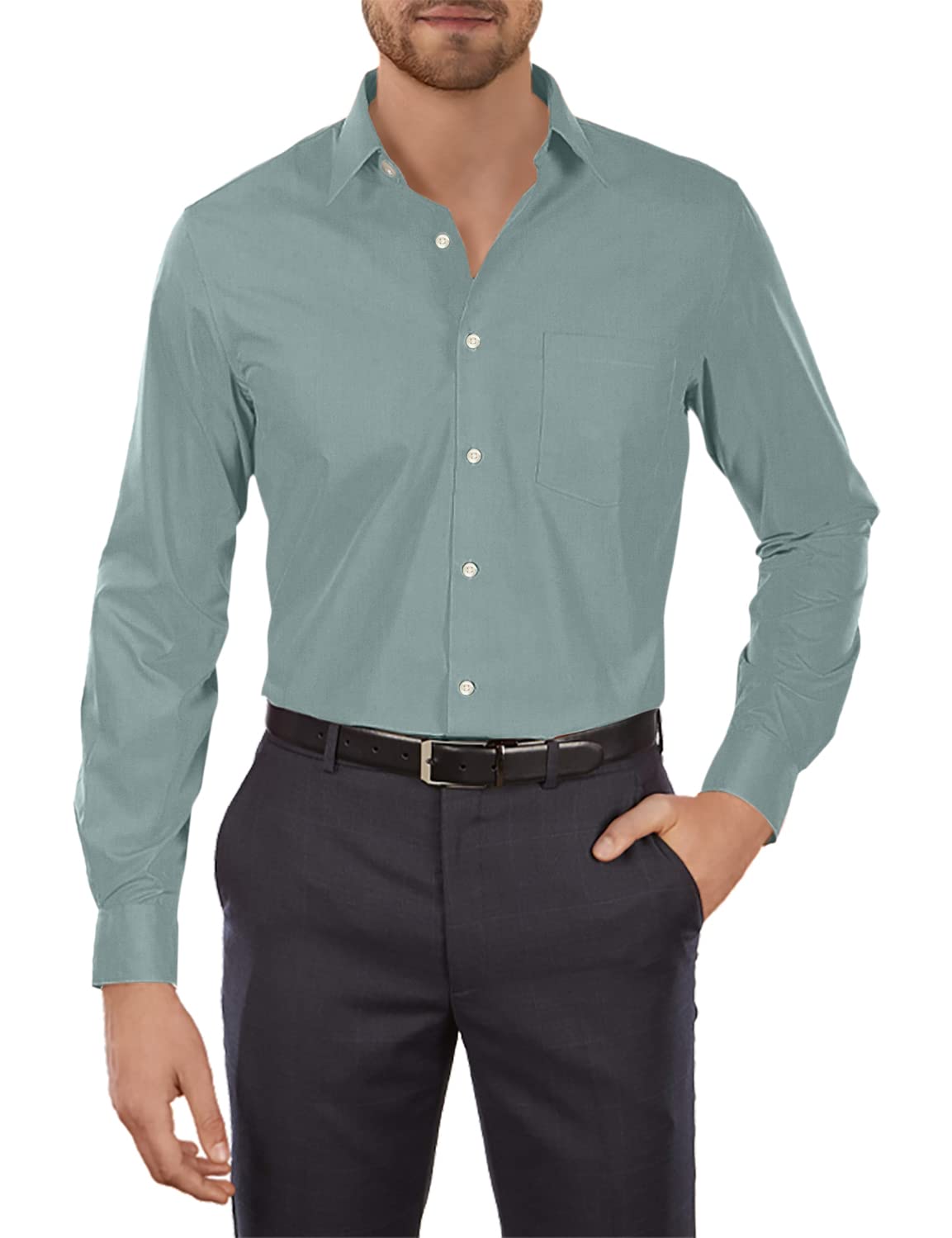 Van Heusen Mens Dress Shirt Fitted Poplin Solid | Desertcart Gambia