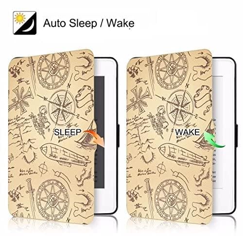 SwooK Classic Printed Magnetic Flip Cover Case for 6.8" Kindle Paperwhite 11 11th Generation 2021 / Kindle Paperwhite Signature Edition Soft Back... - Image 3