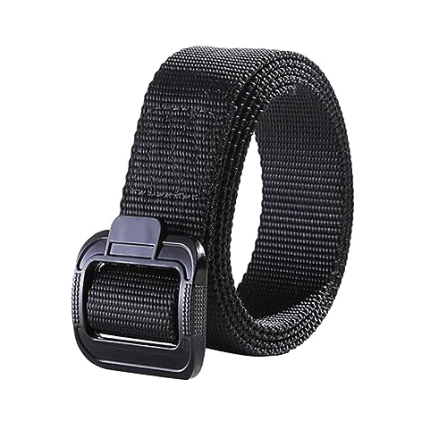 Wide Belt Buckle Woven Nylon Men's Belt Fit for Hunting Climbing Camping