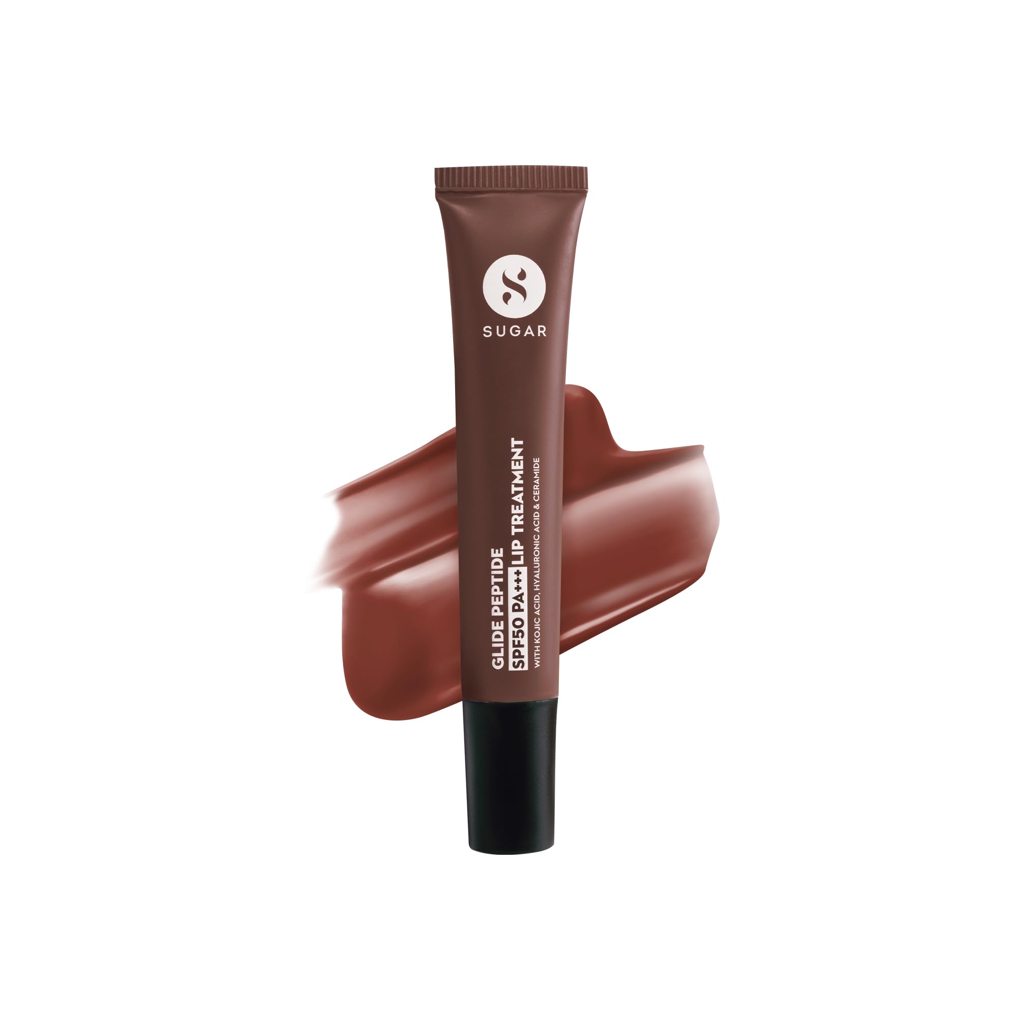 SUGAR Cosmetics Glide Peptide SPF50 PA+++ Lip Treatment | Infused Hyaluronic Acid, Ceramides & Vitamin E | Tinted Lip Balm | 10ml - 04 Mocha Melt-picture-27