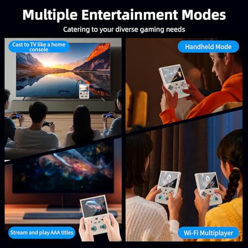 Image of Anbernic RG477V Retro Handheld Game Console , 4.7 Inch Touch Screen Android 14 System Support WiFi 6E Bluetooth 5.3 Dimensity 8300 Processor 8+128GB(Gray)