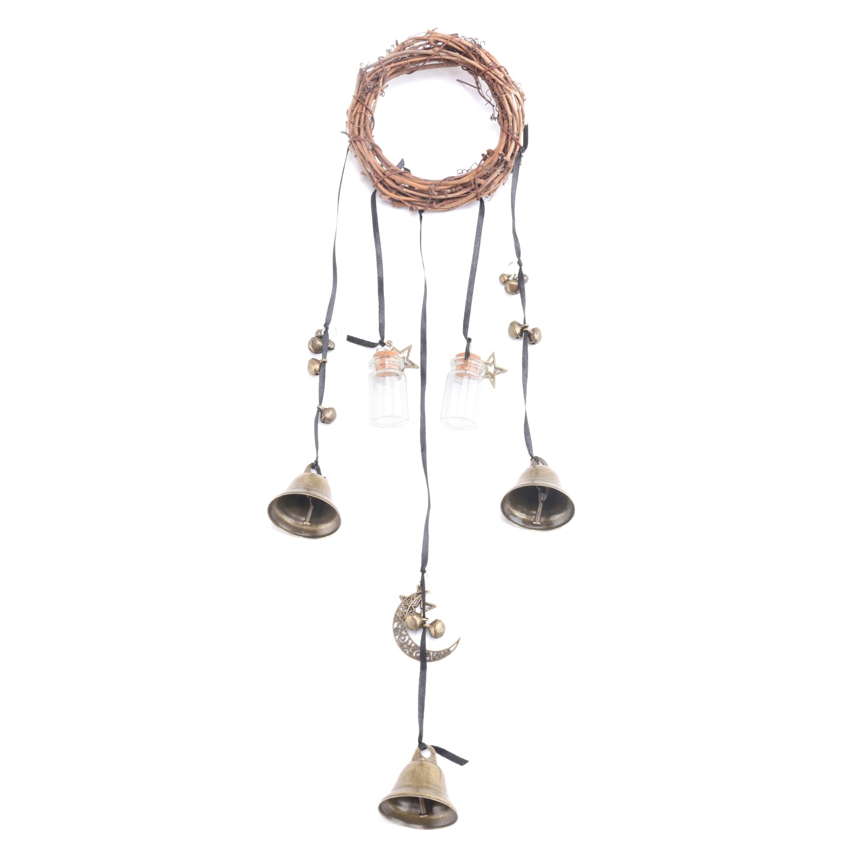 CTRLZS Protection Home Decor for Door Knob for Protection, Handmade Rattan Wind Chimes Witch Decor