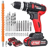 【2-Gang-Getriebe】 Die maximale Geschwindigkeit beträgt 3200 U / min, die zum Bohren von Löchern verwendet wird, um eine glatte Oberfläche und eine präzise Öffnung zu erzielen. Die niedrige Einstellung erreicht 850 U / min, sodass Sie den Bohrer als Schraubendreher verwenden können und die Schraube nicht leicht beschädigt werden kann (0-850 U / min / 0-3200 U / min).