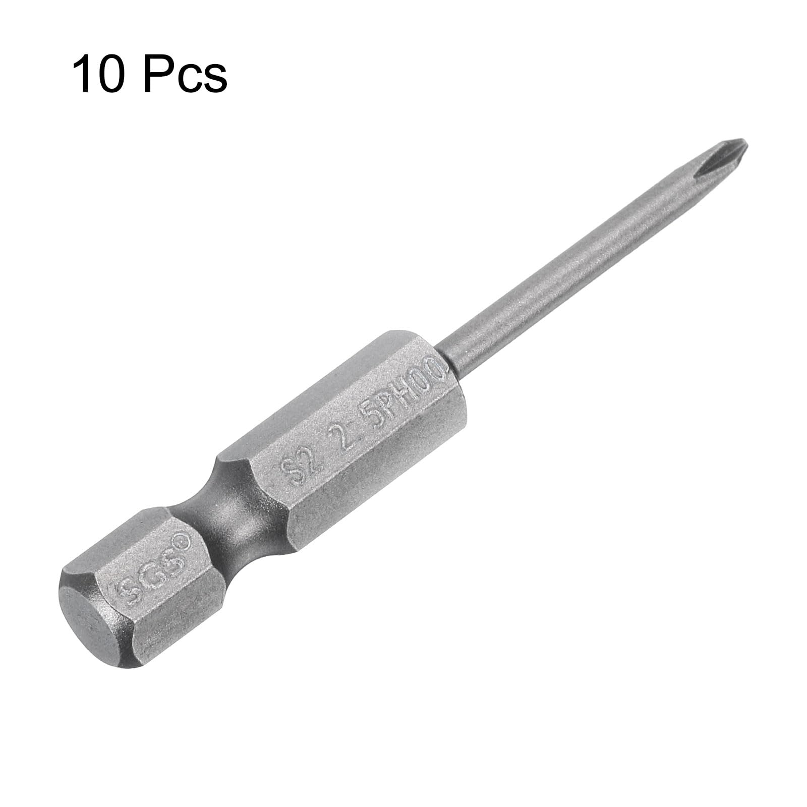 HARFINGTON 5pcs #0 Phillips Screwdriver Bit PH0 1/4\" Hex Shank 3\" (75mm) Long Magnetic S2 Steel Industrial Grade Screw Driver Bit Cross Head Electric Drill Bits 0.098\" (2.5mm) Rod, Screwdriver Bit Sets