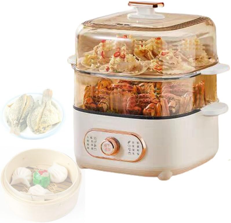 Electric Food Steamer Large Capacity Double Layers Multi Cooker Breakfast Maker Household Steam pot Cooking Machine