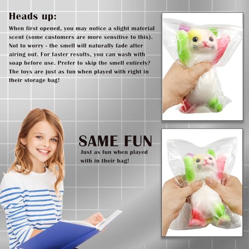Image of Big Hand Painted Cat Squishy Toys,Large Cute Ultra Soft Kitty Squeeze Fidget Toys for Stress Relief ,Kawaii Squishies Sticky Animal Toys for Adults Kids,Decompression Sensory Balls Toys for Autism