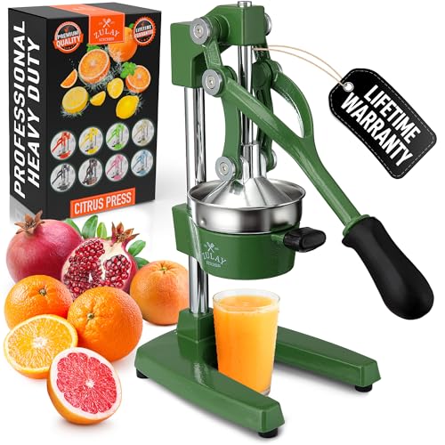 Image of Zulay Kitchen Cast Iron Juicer - Heavy Duty Manual Juicer with Detachable Strainers for Easy Cleaning, Orange Juice Press for Citrus Fruits, Perfect for Bartenders, Juice Lovers & Health Enthusiasts