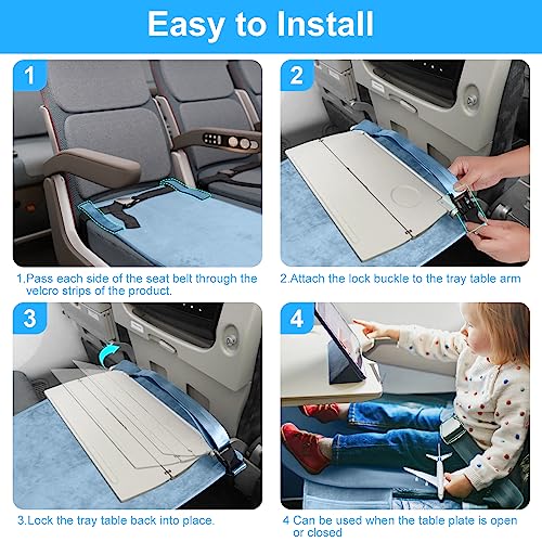 Cozybonder Toddler Airplane Bed, Kids Airplane Seat Extender Travel Bed thumb #5