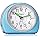 MEKO Alarm Clocks Non-Ticking for Bedrooms, Smart Tickless AA Battery Powered Travel Alarm Clock with Snooze and Nightlight, Silent No Ticking Bedside Clock(Blue)