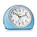 Alarm Clocks Non-Ticking for Bedrooms, MEKO Smart Tickless AA Battery Powered Travel Alarm Clock with Snooze and Nightlight, Silent No Ticking Bedside Clock(Blue)