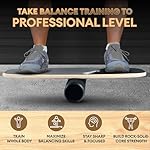 Yes4All 2-in-1 Balance Boards Set, 9 Adjustable Modes Surf Trainer, Wobble Board Exercise for Adults, Includes Roller & Ball - Image 3