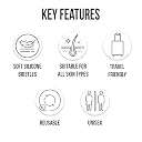 Scalp Massager Shampoo Brush, Eco-friendly with Soft Silicon Bristles, Hair Scalp Scrubber, Scalp Exfoliator | Dandruff Removal, Prevents Hair loss for Men, Women (PINK-35) gallery image