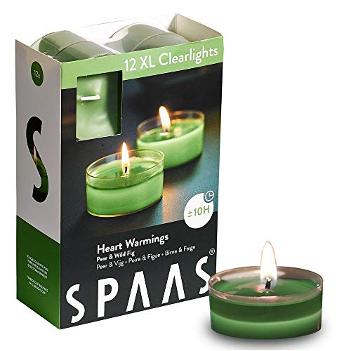 Spaas 12 Maxi Duftenden Clearlights, Teelichter mit durchsichtigem...