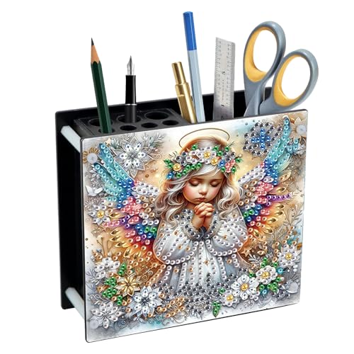 Soporte para pinceles de pintura de diamante multifuncional para mantener tu escritorio ordenado