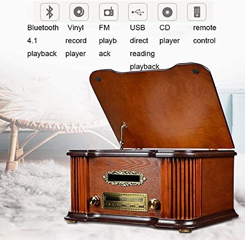 JRZTC Système stéréo à Platine Vinyle Wood Classic avec Connexion Bluetooth, Lecteur de disques Vinyle, Haut-parleurs… - Les Beatles, Paul McCartney, John Lennon, RIngo Starr, George Harrison JRZTC Système stéréo à Platine Vinyle Wood Classic avec Connexion Bluetooth, Lecteur de disques Vinyle, Haut-parleurs… – Image 4