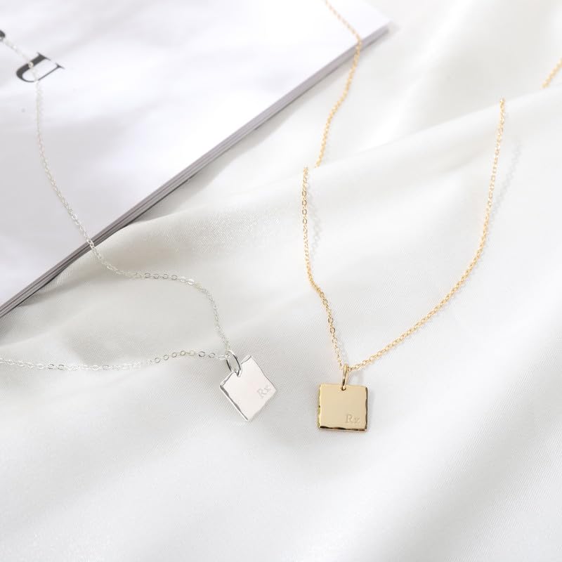 HOPE LOVE SHINE Doctor of Pharmacy Gift for Women - Pharmacist Necklace, Jewelry 16+2", 14k Gold Plated Sterling Silver4