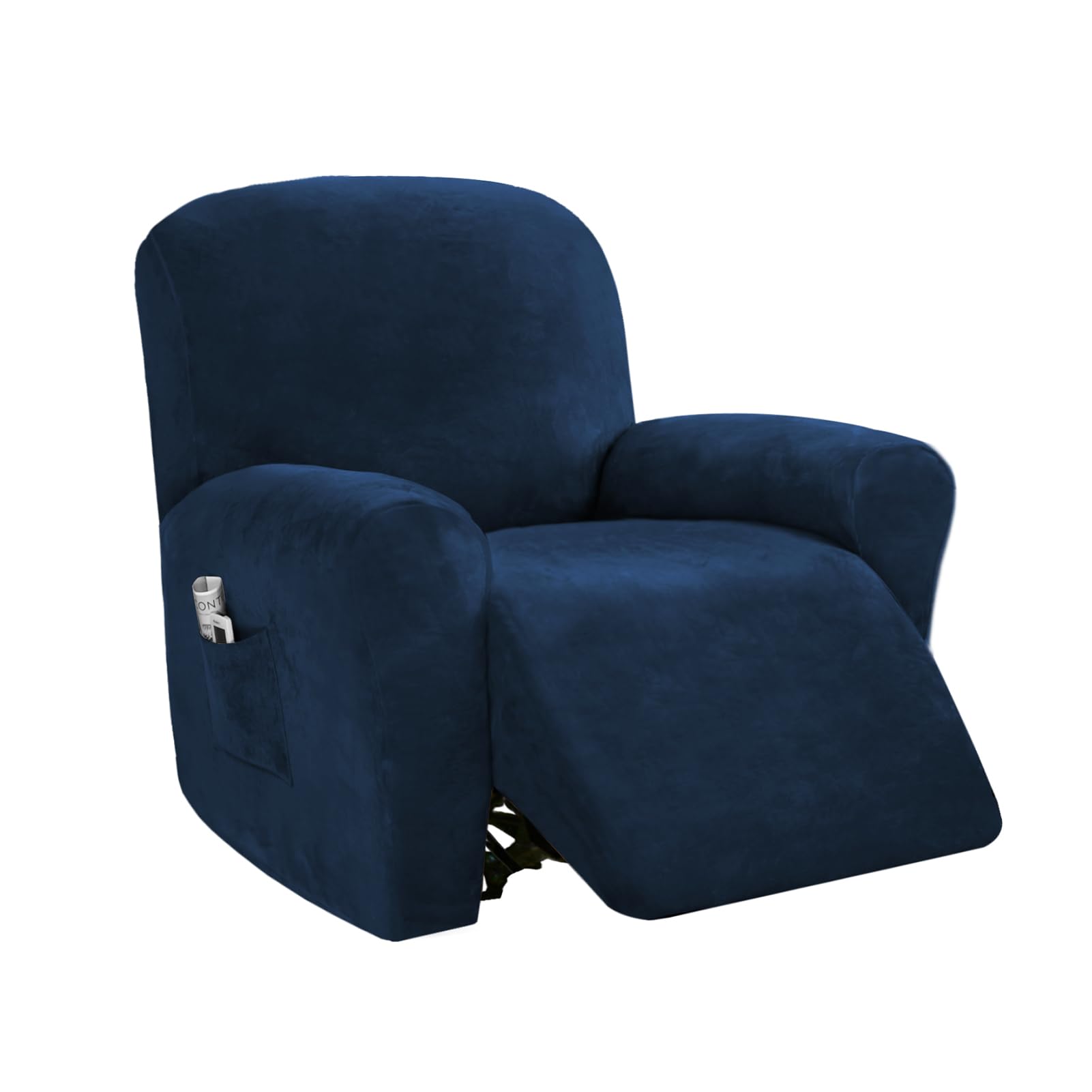 Funda de Terciopelo para Sillón Reclinable Azul Marino Protector Elegante
