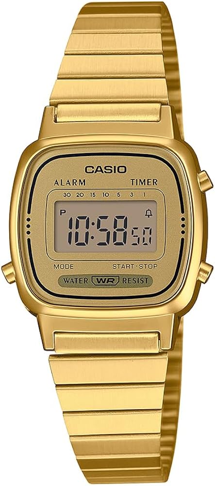 Casio Vintage Digital Gold Dial Women LA670WGA-9DF (D343)