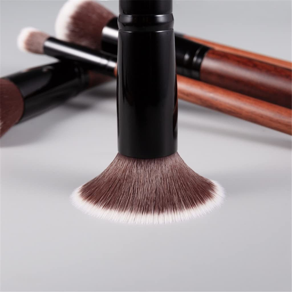 Juego de brochas de Maquillaje, 10 Uds., brocha de Madera para Colorete en Polvo, brocha para Mezclar Sombra de Ojos, Herramienta de maquillaj