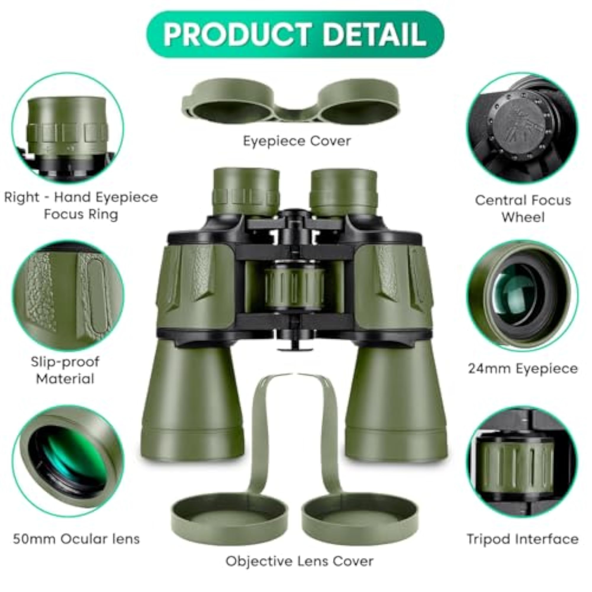 12x50 High Power Binoculars for Bird Watching