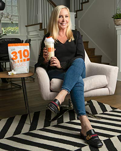 310 Nutrition Protein Shaker Bottle Meal Replacement Blender Cup For Mixing Protein Powders, Lemonade Mix, And Pre Workout (Clear w/White Lid) - Image 5