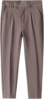 Business Dress Pant for Men 4 Way Stretch Slim Flat Front Suit Pants Premium Comfort Classic No Iron Khaki Trousers