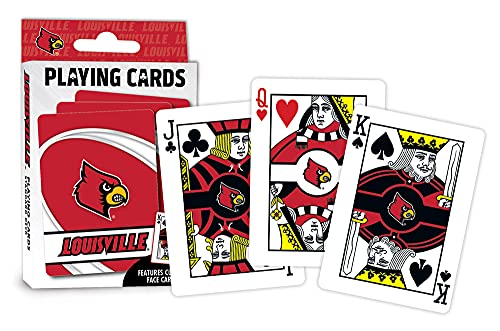 Image of MasterPieces Family Games - NCAA Louisville Cardinals Playing Cards - Officially Licensed Playing Card Deck for Adults, Kids, and Family