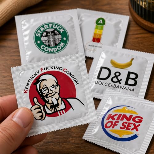 CALLVIN Pack de 5 Préservatifs Humour Parodie – Emballages Personnalisés « Mesure ton Plaisir » – Idée Cadeau Drôle – Latex Fin et Résistant – Imprimé en France – Sachets Individuels – vue 2