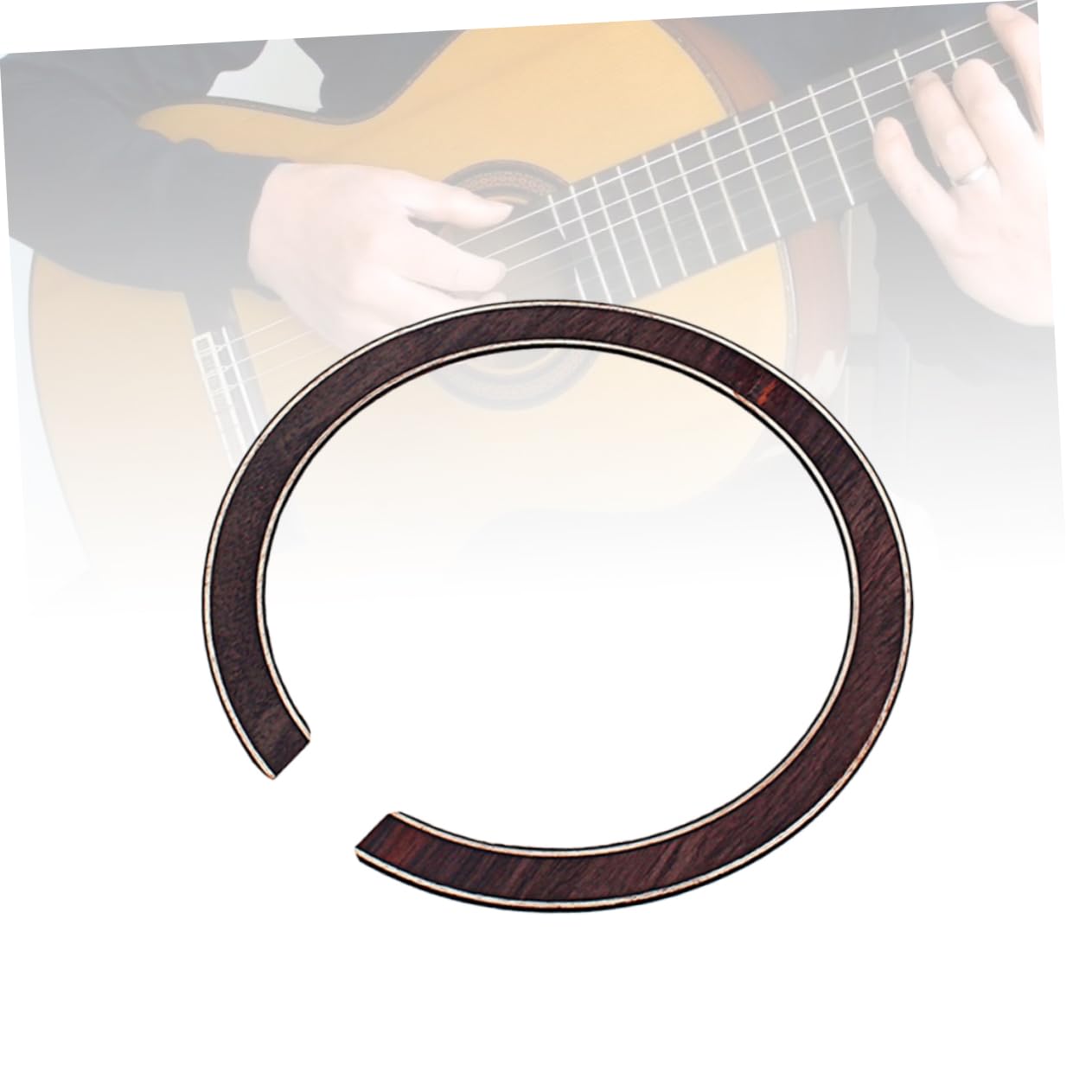 GALPADA Guitar Rosette Decal Sound Hole Inlay Strips Easy to Apply Remove Curved Design for Acoustic Guitars Fit for Customization Decoration