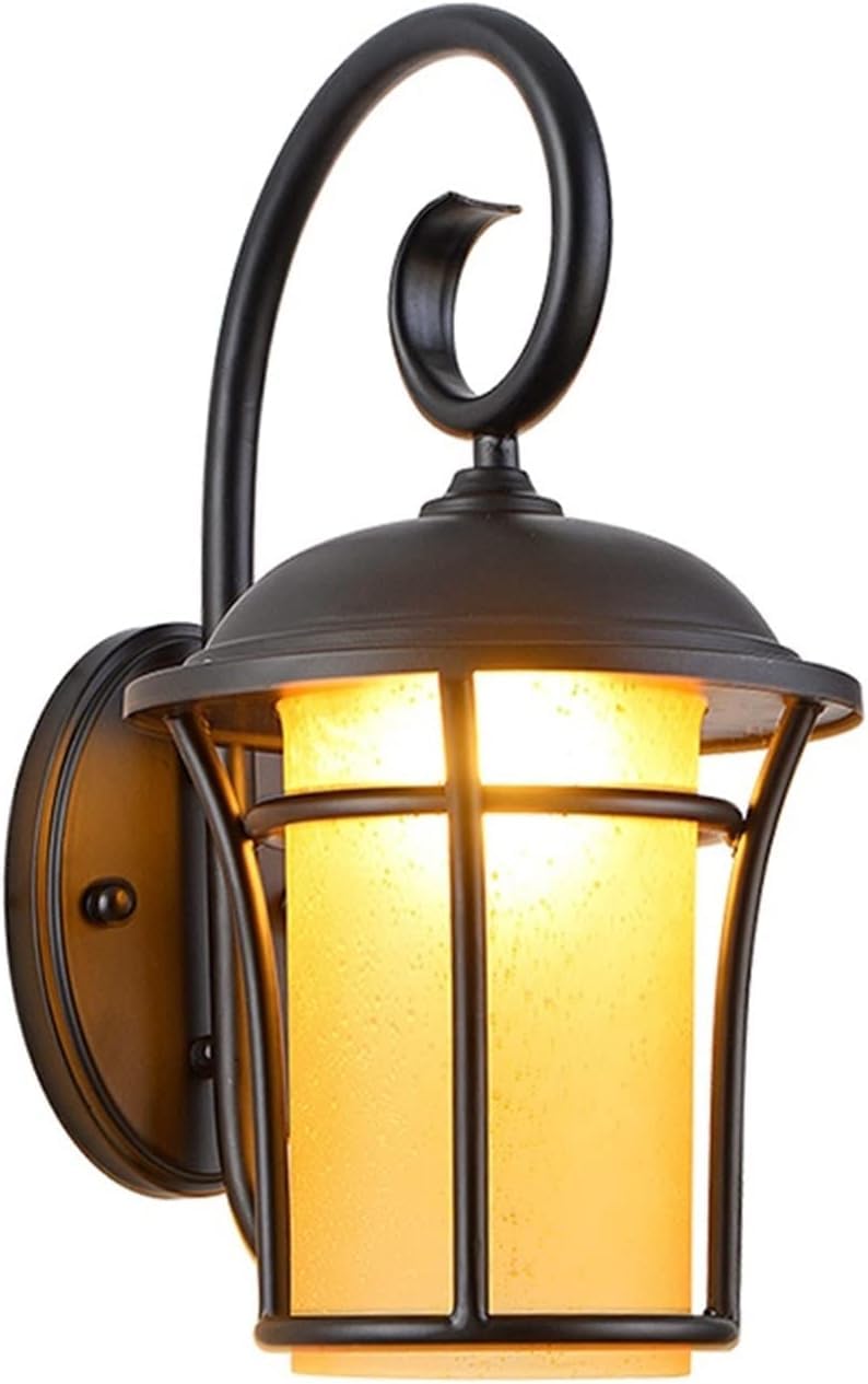 OZBMA European Wall Light Traditional Black Sconce Lighting Fixture Waterproof Outdoor IP54 Wrought Iron Lamp Light,Luxury