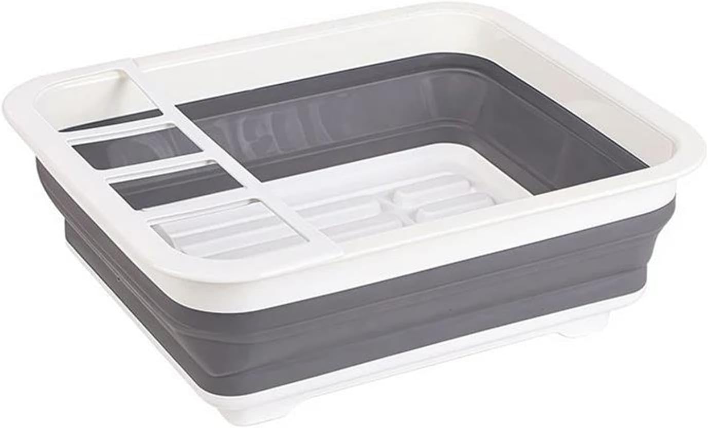 Foldable Bowl Rack el Trailer, Space Saving Kitchen Drain Storage Box