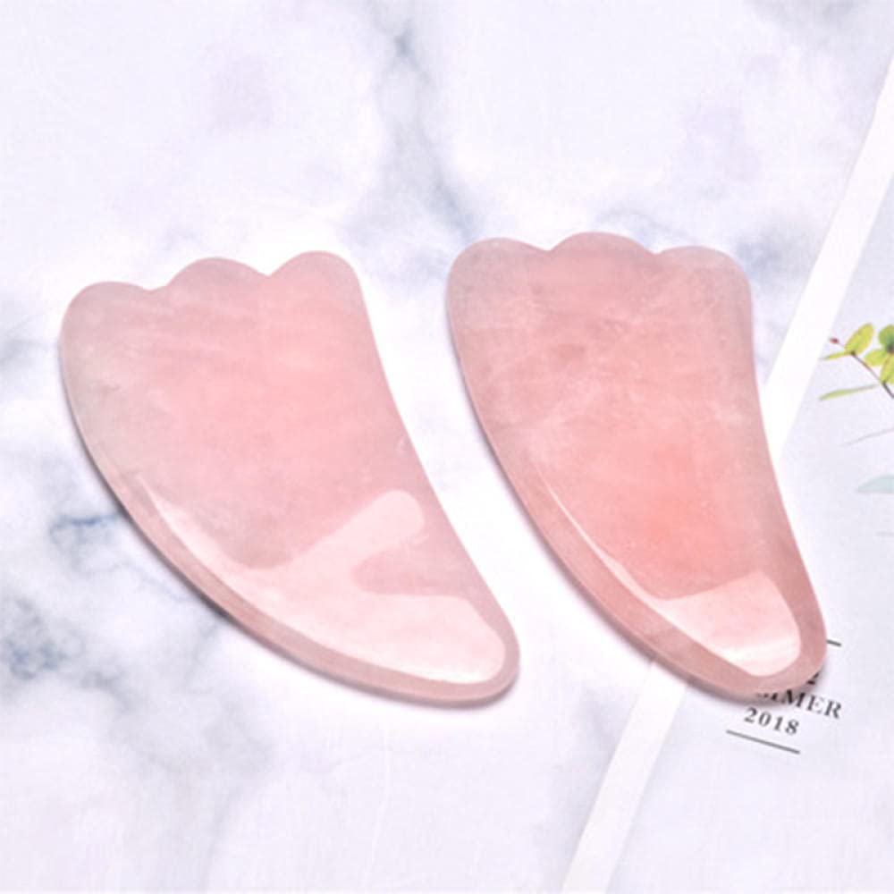 ROSE QUARTZ JADE JADE MASSAGE MASSAGE CRISTAL PIERRE FACE CONFÉNAGE JADE MASSAGER SKIN FACE ROLLER-1 jeu