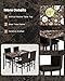 DKLGG Dining Table Set for 4, 5 Piece Kitchen Table Set with PU Leather Chairs Space-Saving Faux Marble Dining Room Table Set for 4 for Small Home Kitchen, Apartment