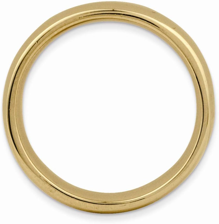 14k Yellow Gold Plated Sterling Silver Stackable Polished 4.5mm Band