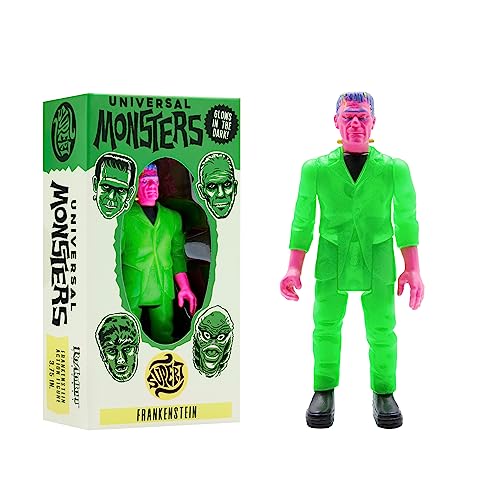 Image of Super7 Universal Monsters Frankenstein (Glow-in-The-Dark Costume Colors) - 3.75 in Scale Reaction Figure