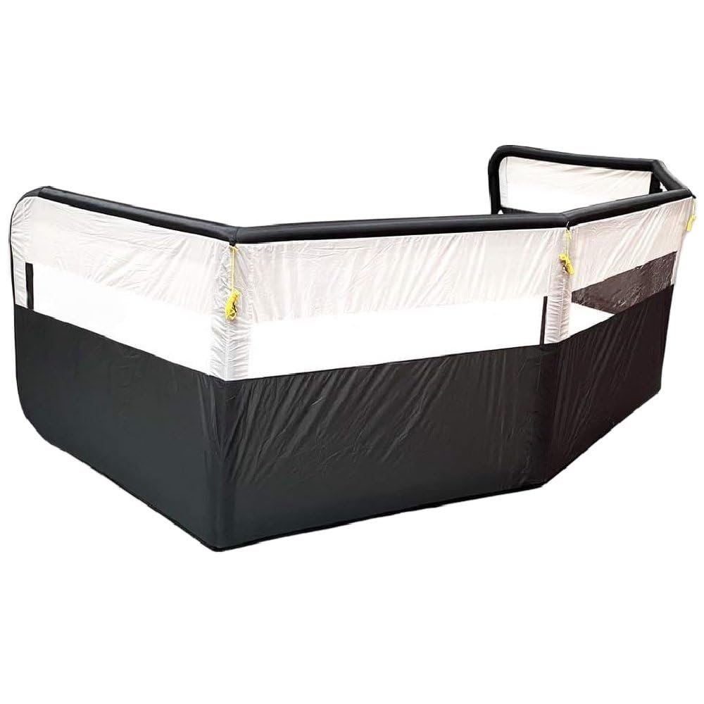 Royal Leisure 5 Fixed Panel Inflatable Windbreak, Black/White, Black/White