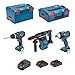 Produktbild BOSCH Kit PSLG3M2CP (GBH 18V-26F + GSB 18 V-LI + GDS 18V-LI + 2 x 4,0 Ah PROCORE + GAL1880CV + L-Boxx 238 + L-Boxx 136)