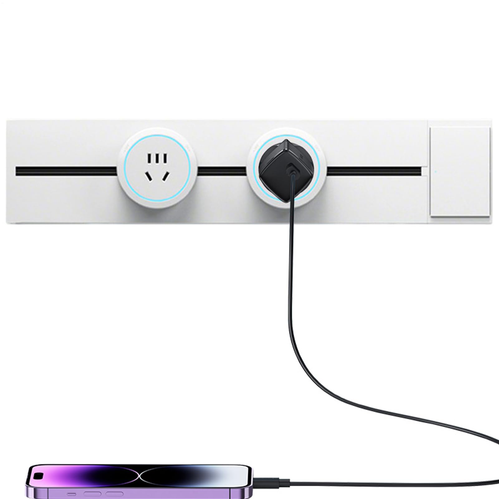 Enchufe De Corriente Eléctrica Adaptadores Móviles Para Enchufes | Carril Flexible Para La Regleta Para El Hogar, Hotel, Escuela, Apartamento, Residencia, La Oficina, Estudio, El Salón Y